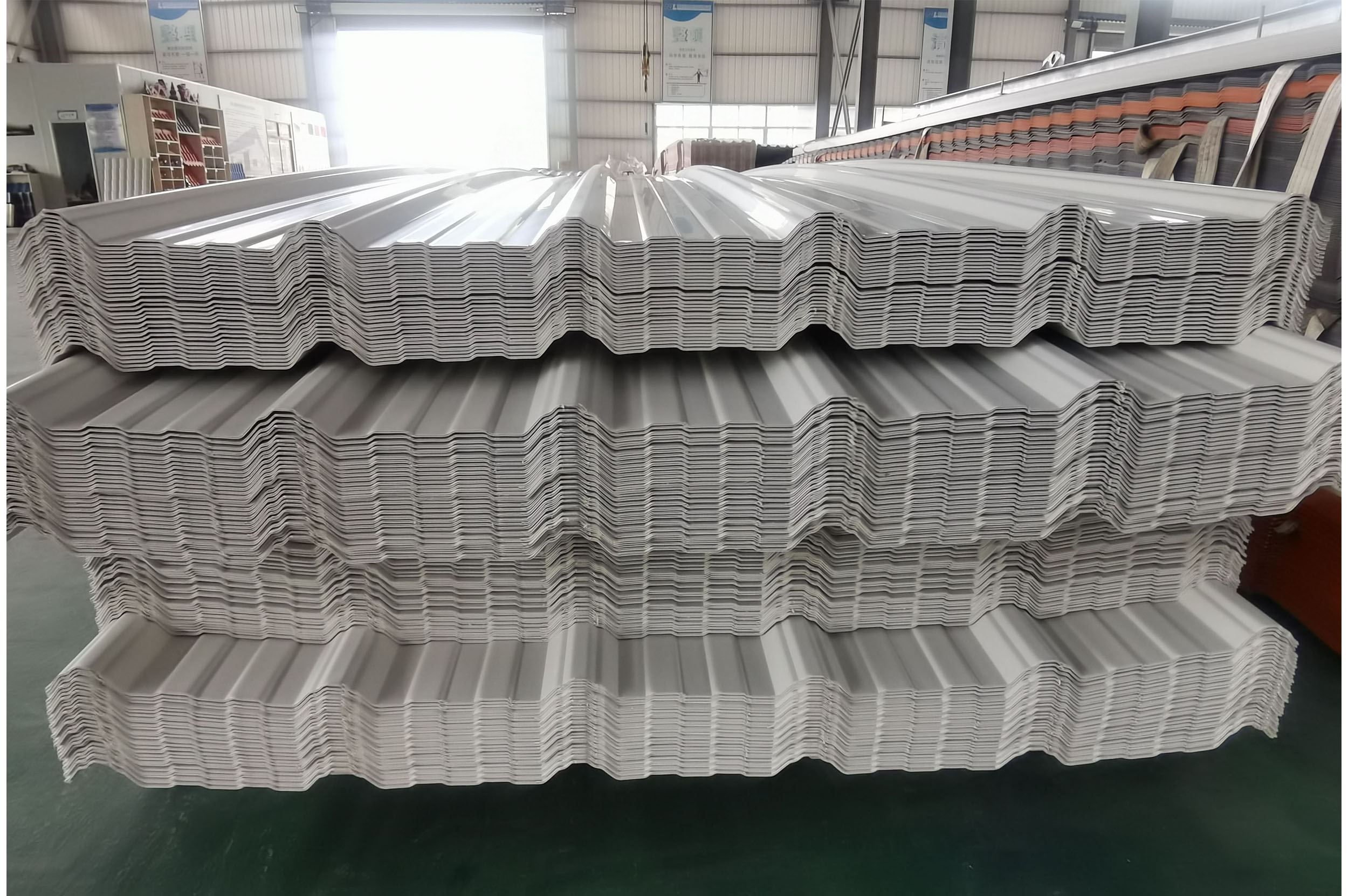 white color 3 layer UPVC roofing sheet
