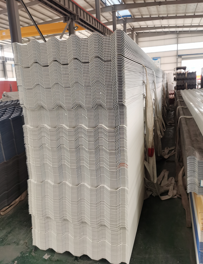 white color pvc hollow roof sheet